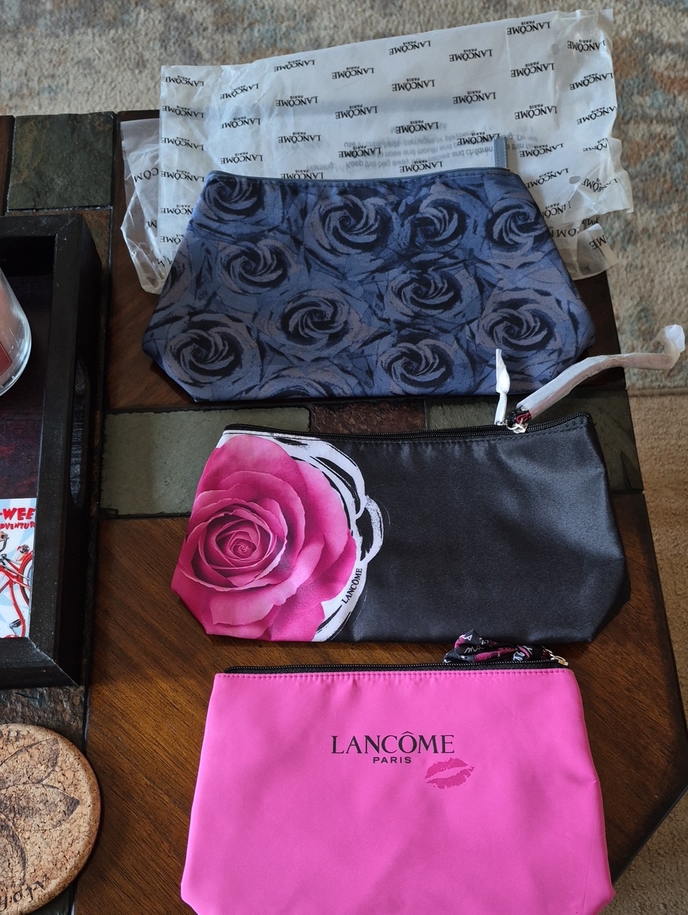 Lancôme 3 Cosmetic Pouches All New